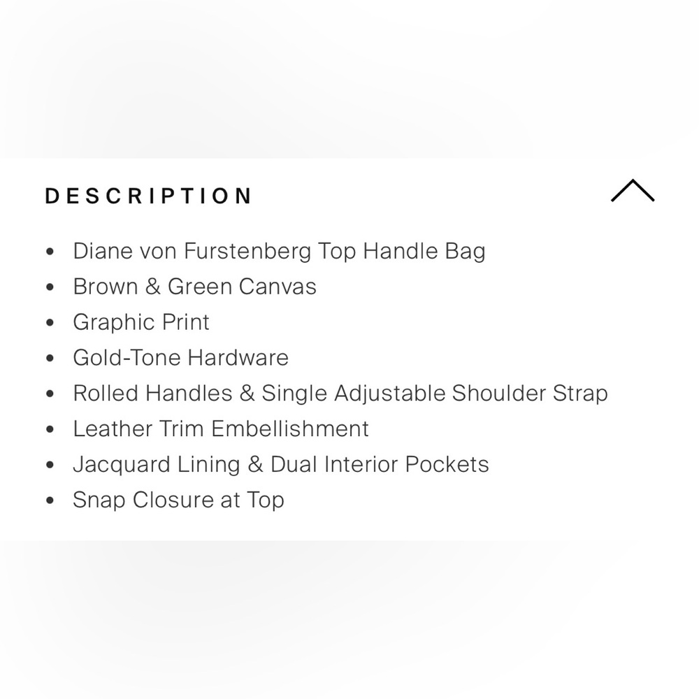 DIANE VON FURSTENBERG Canvas Top Handle Bag - Picture 5 of 9